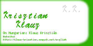 krisztian klauz business card
